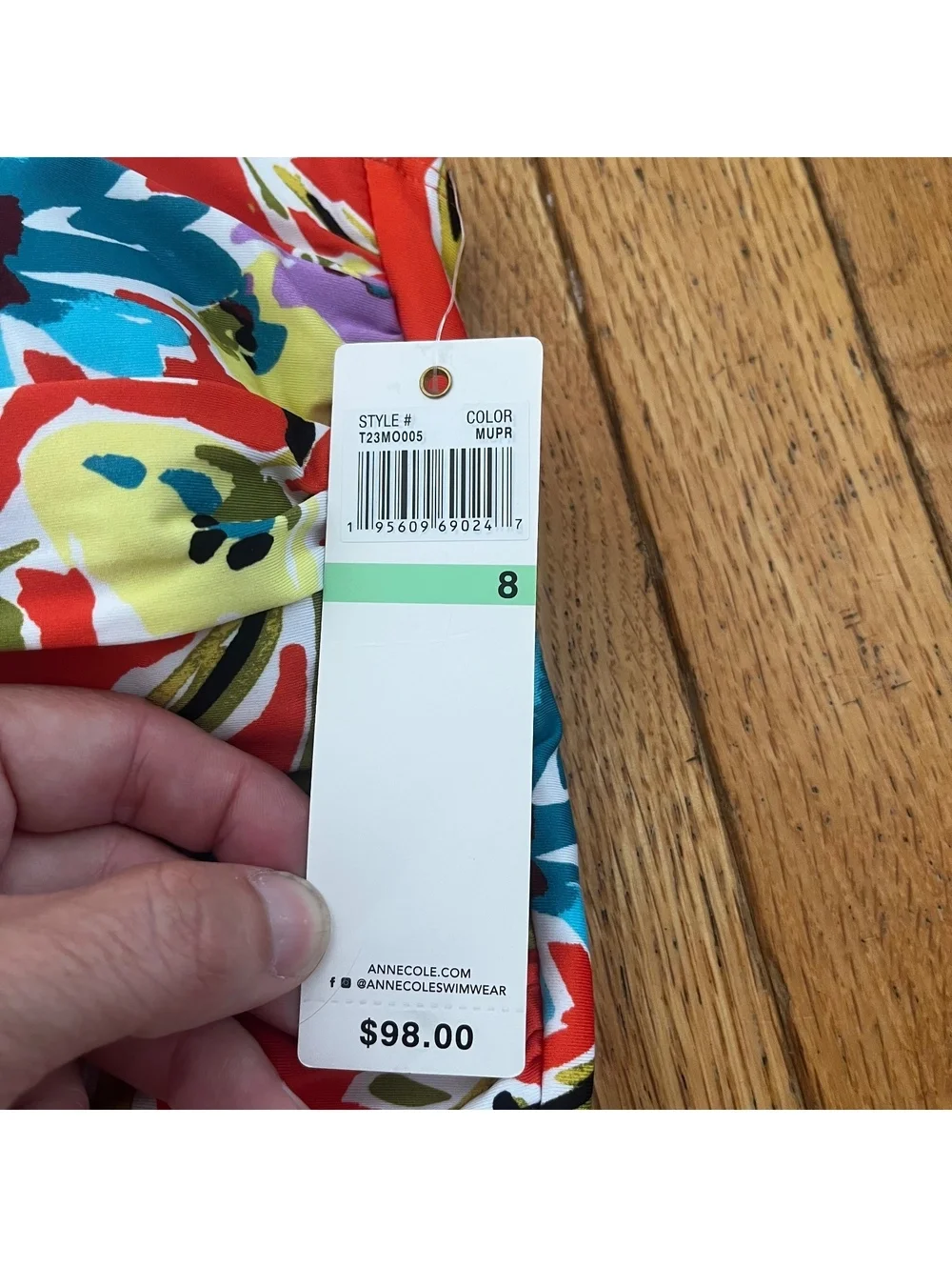 Anne Cole Women's Size 8 One-Piece Swimsuit Multi-Color Floral Print